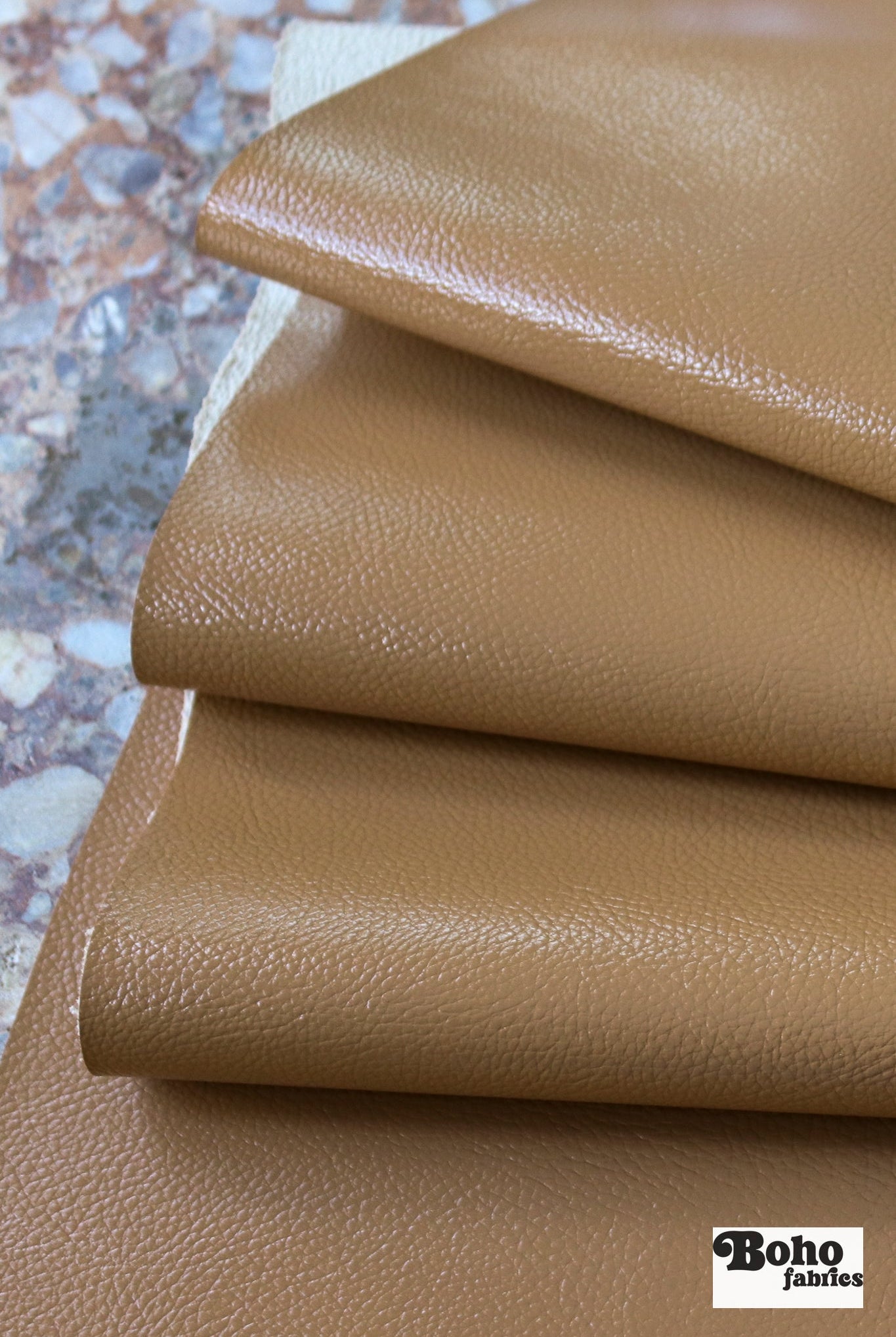 Churchill Downs in Rawhide by Kaufmann - Faux Leather Vinyl Fabric - Boho Fabrics - Home Dec. & Upholstery Fabric