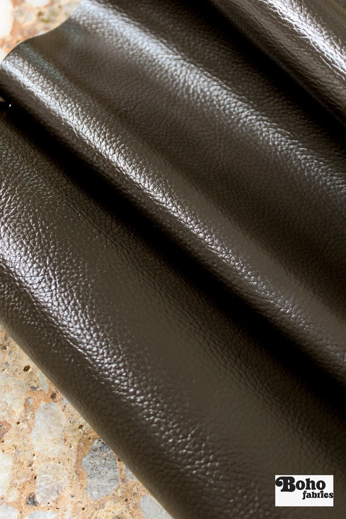 Churchill Downs in Truffle by Kaufmann - Faux Leather Vinyl Fabric - Boho Fabrics - Home Dec. & Upholstery Fabric