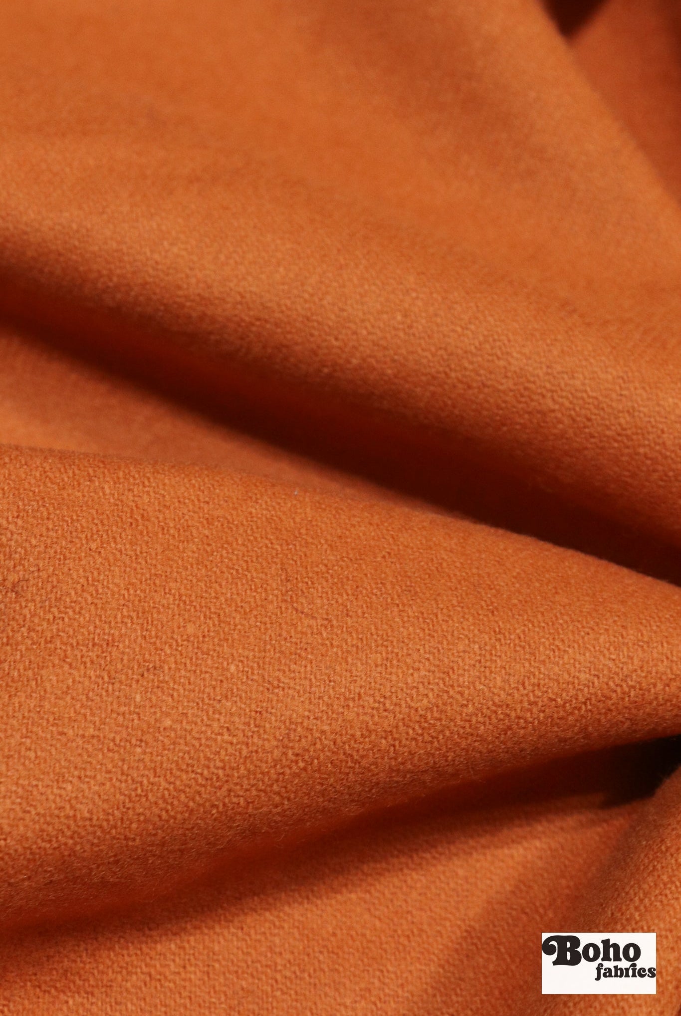 Clementine Orange Italian Wool Coating Fabric - Boho Fabrics - Wool Coating, Woven