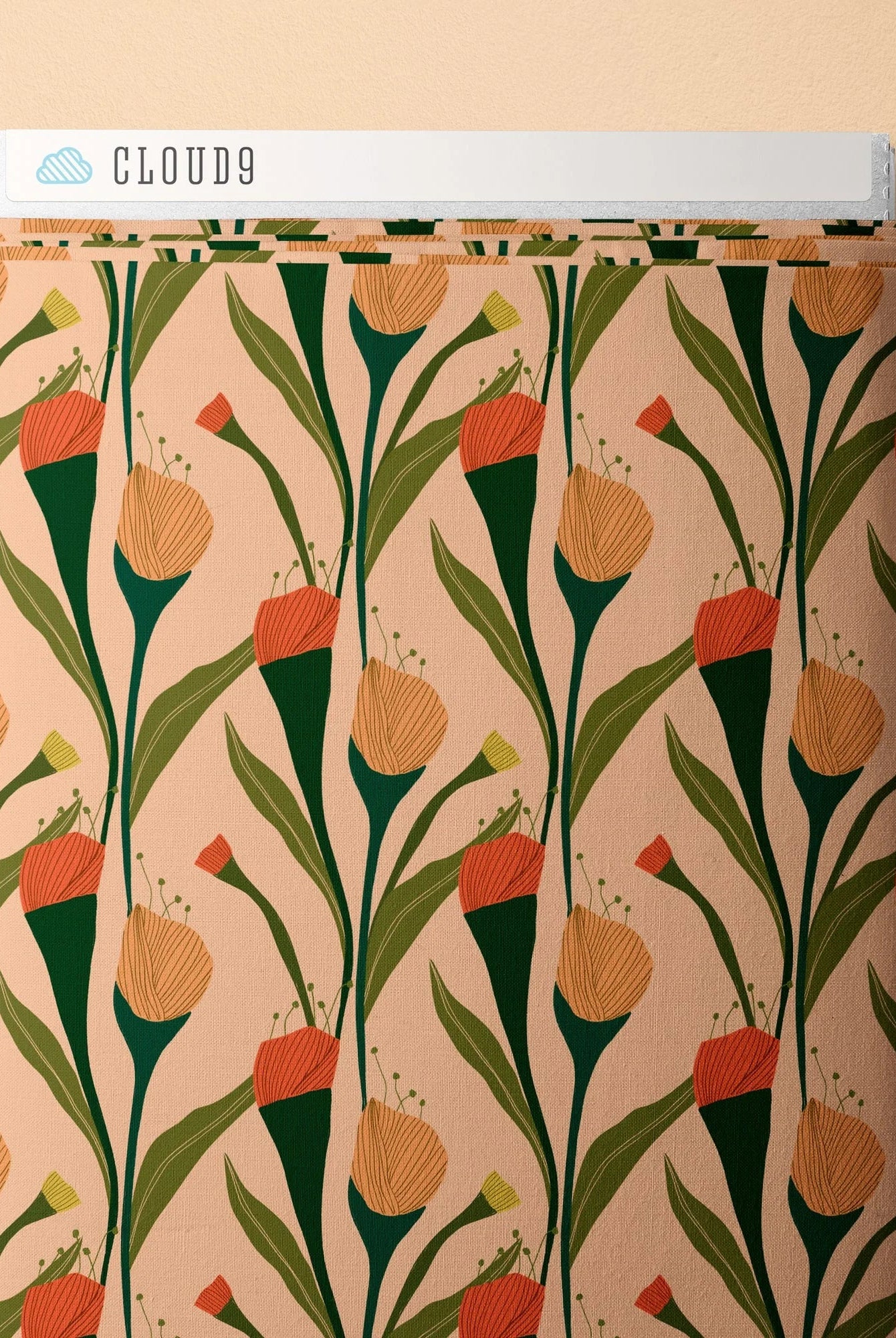 Cloud 9 Organic Quilting Cotton Fabric – Poppy Fields Stalks (227745) - Boho Fabrics - Quilting Cotton, Woven