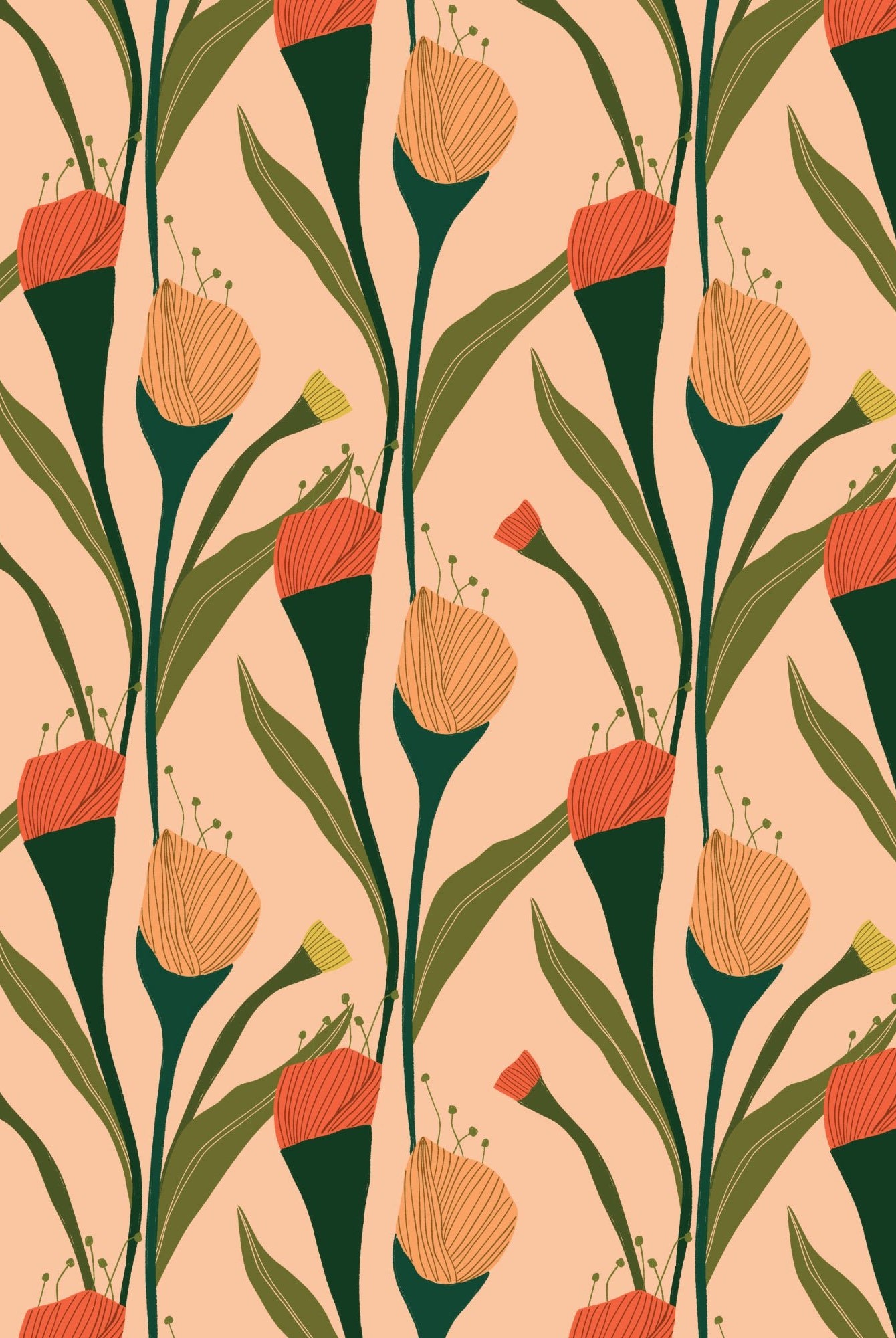Cloud 9 Organic Quilting Cotton Fabric – Poppy Fields Stalks (227745) - Boho Fabrics - Quilting Cotton, Woven