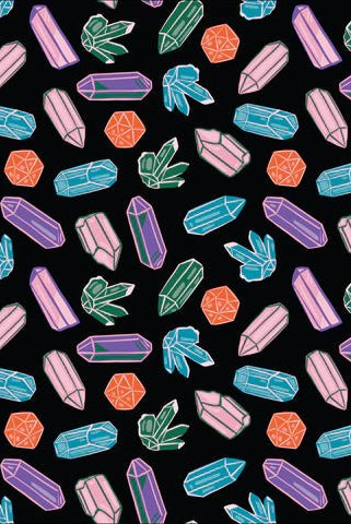 Cloud 9 Organic Quilting Cotton Fabric –Secret of the Oracle – Crystals (227562) - Boho Fabrics - Quilting Cotton, Woven
