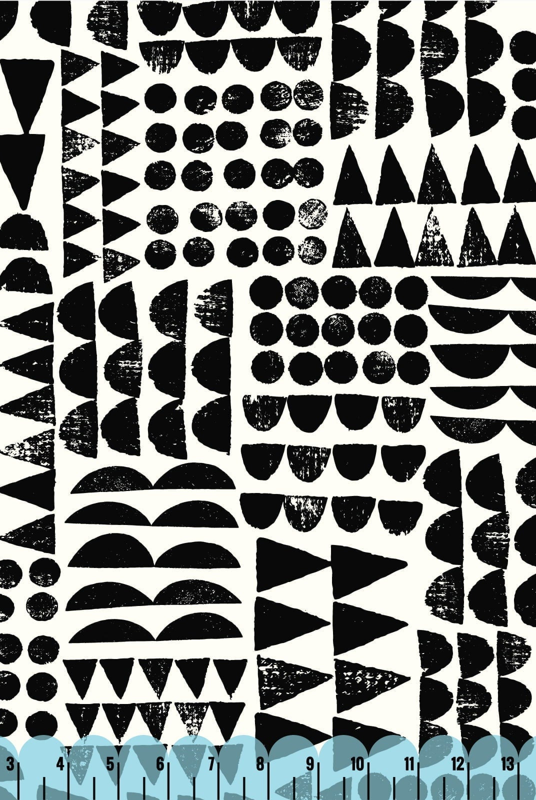 Cloud 9 Organic Warm Canvas Fabric – Imprint Print Patch Black (227511) - Boho Fabrics - Canvas Fabric
