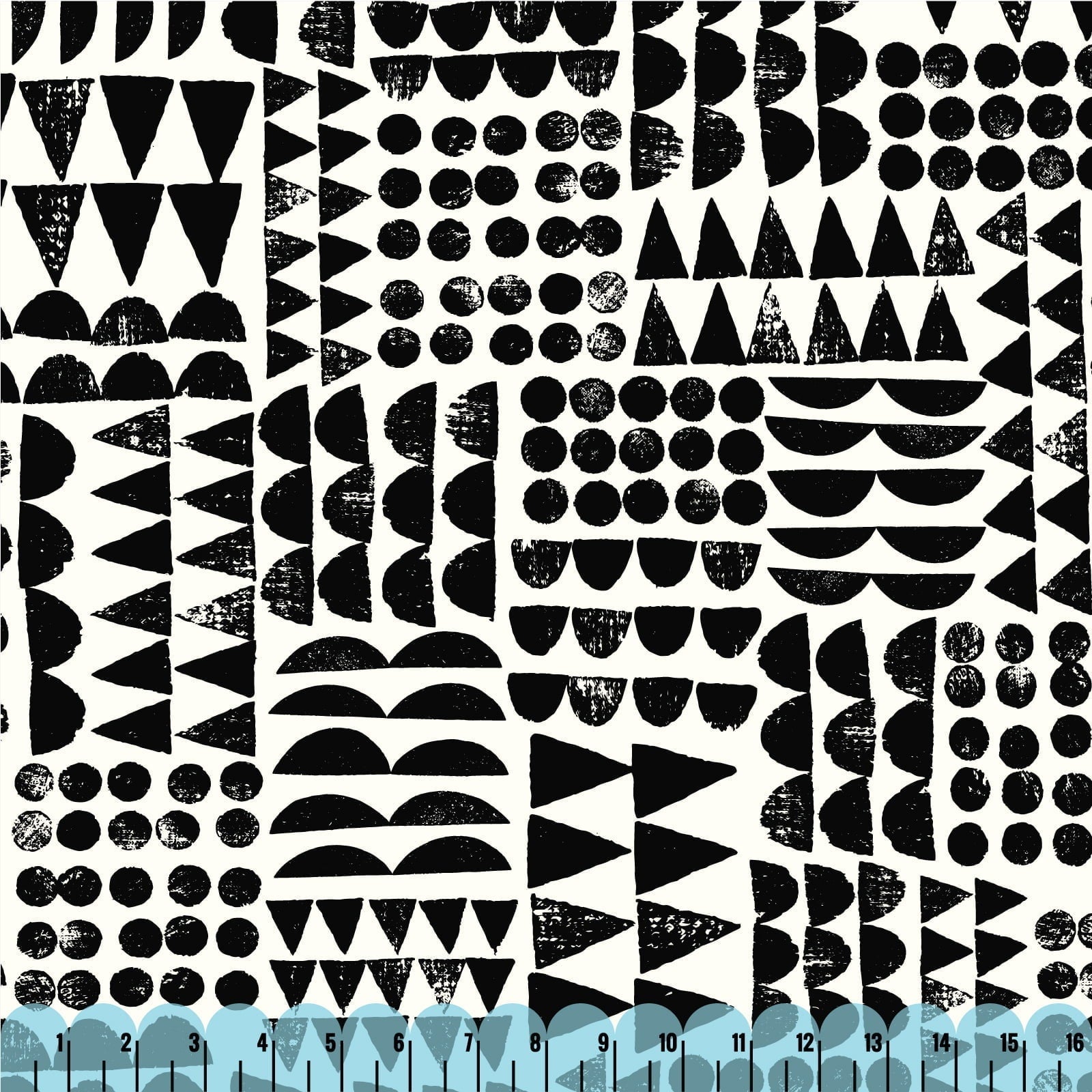 Cloud 9 Organic Warm Canvas Fabric – Imprint Print Patch Black (227511) - Boho Fabrics - Canvas Fabric