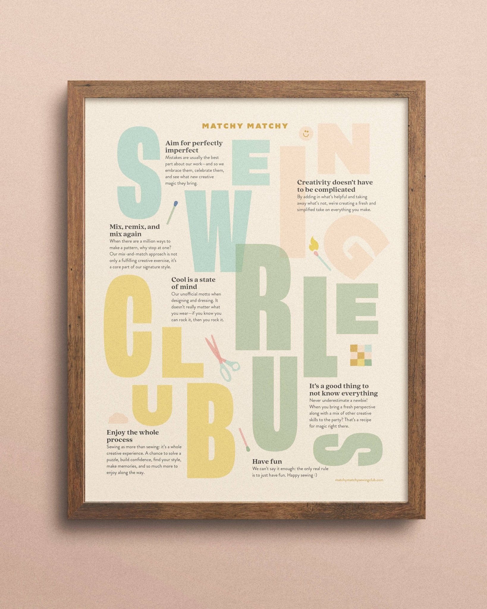 Club Rules Poster - Boho Fabrics -