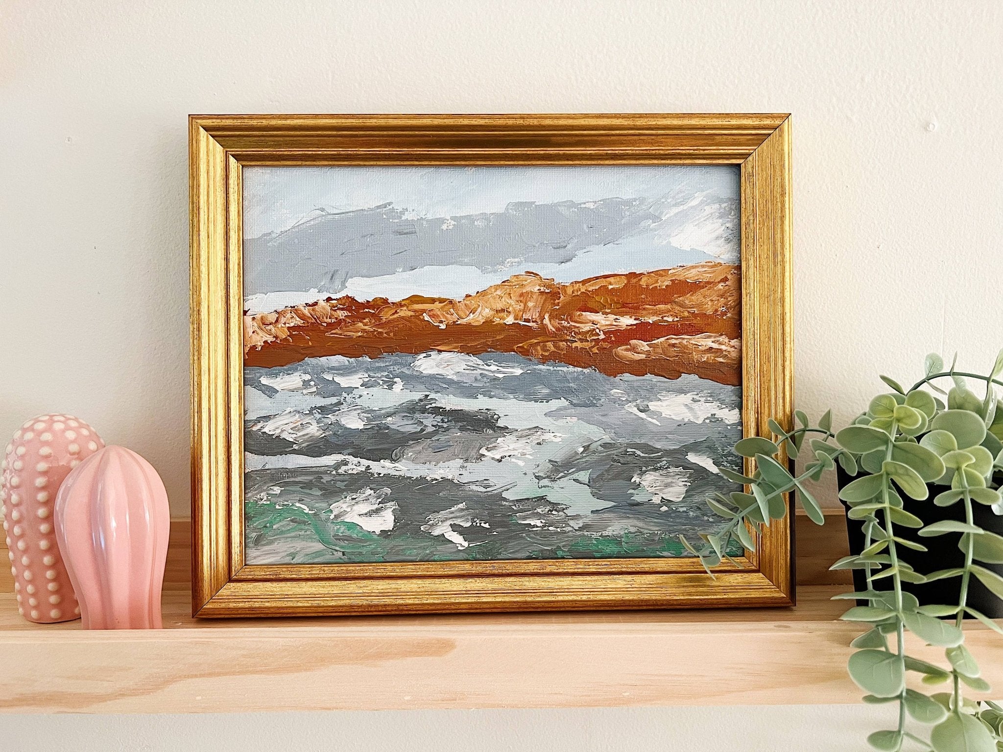 Coastal Cliffs palette knife painting kit - Boho Fabrics - Painting Kits & Supplies