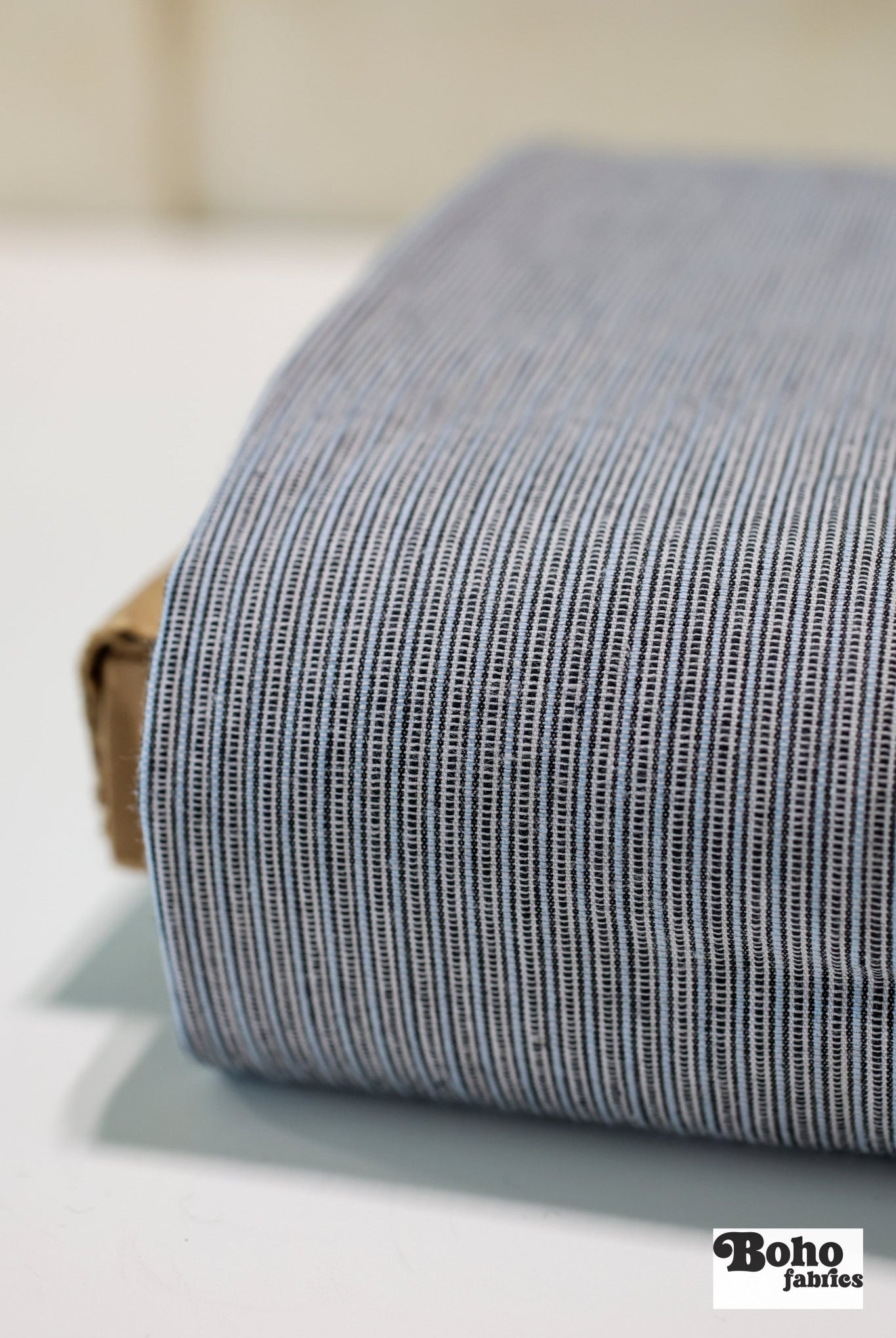 Coastal Pinstripes Stretch Woven. Shop Exclusive! - Boho Fabrics - Stretch Woven