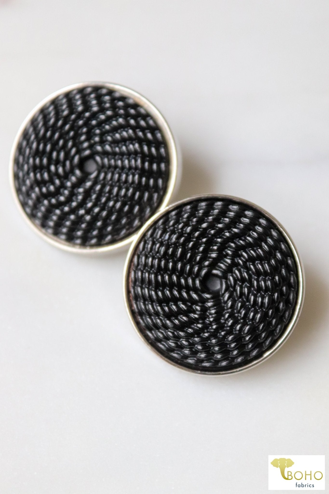 Cobra Wrap Shank Buttons. Available in 23mm & 28mm - Boho Fabrics