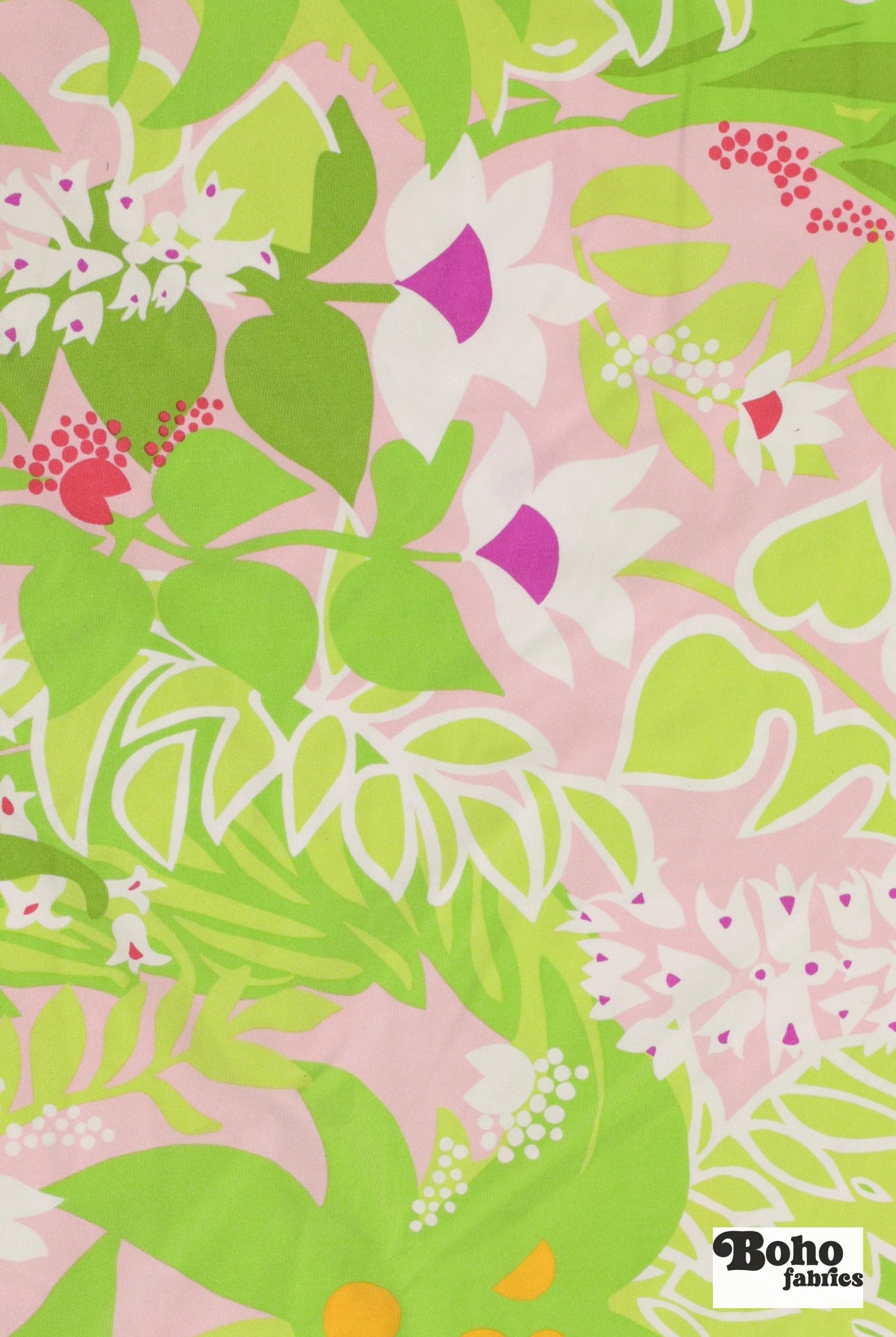 Coconut Grove, Printed Athletic Knit Fabric - Boho Fabrics - Athletic Knit Fabric