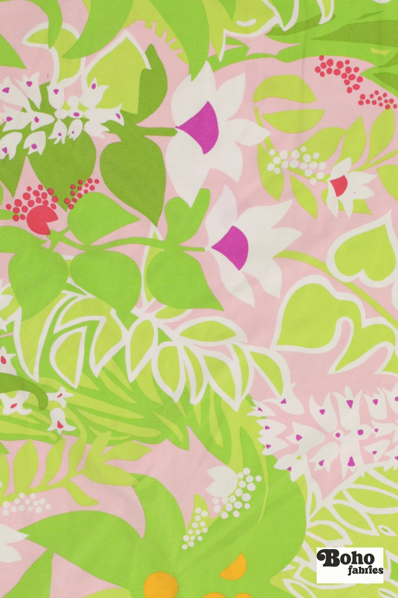 Coconut Grove, Printed Athletic Knit Fabric - Boho Fabrics - Athletic Knit Fabric