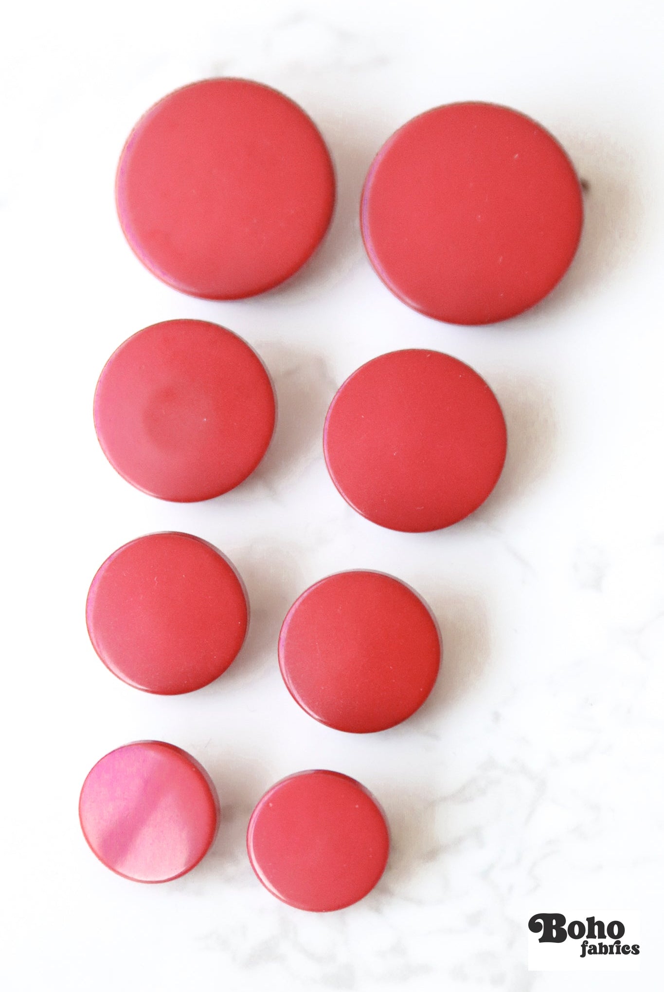 Coral, Mod Gambit, Shank Button. Available in 15mm, 18mm, 20mm - Boho Fabrics - Buttons & Snaps