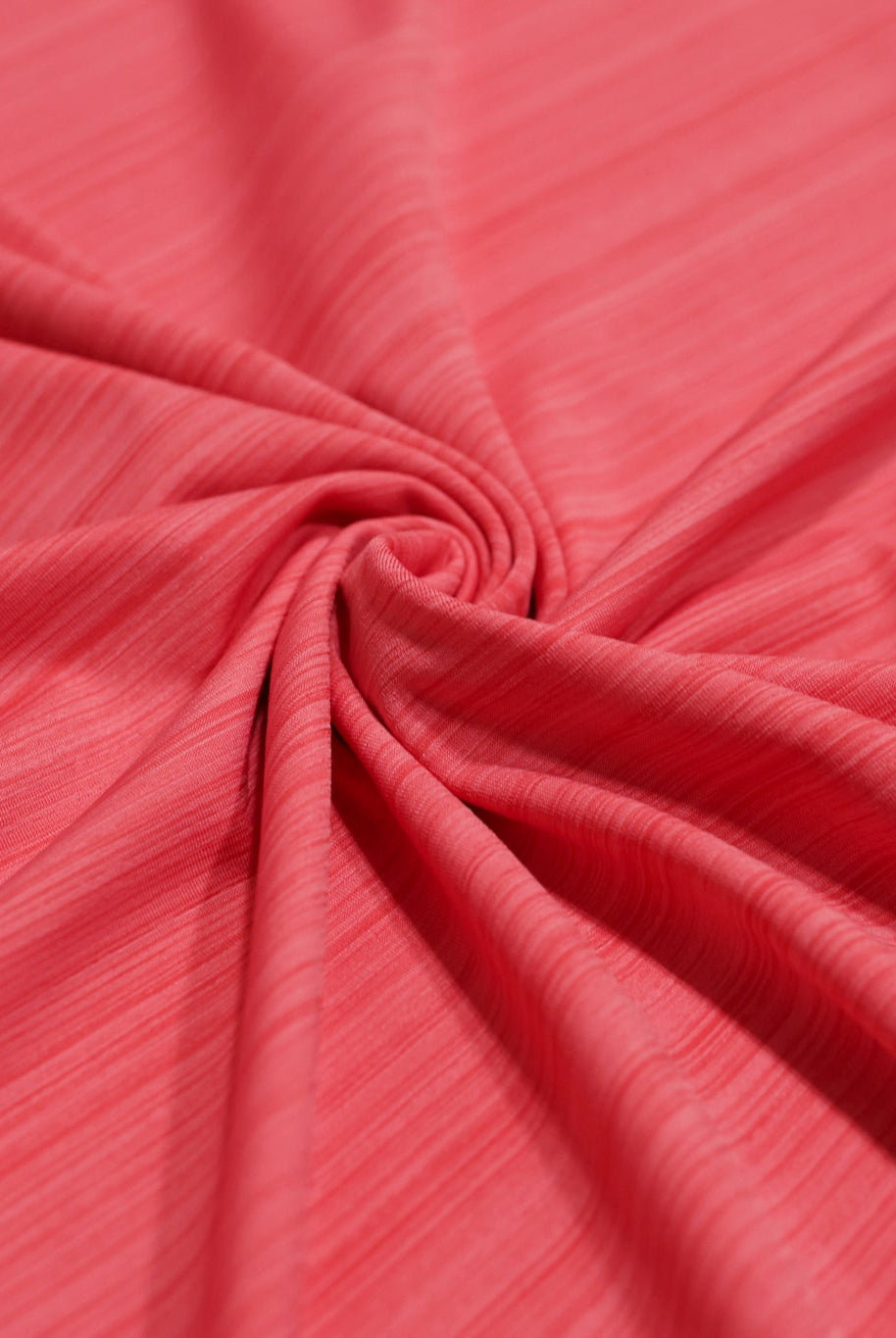 Coral, Striated Athletic Knit Fabric - Boho Fabrics - Athletic Knit Fabric