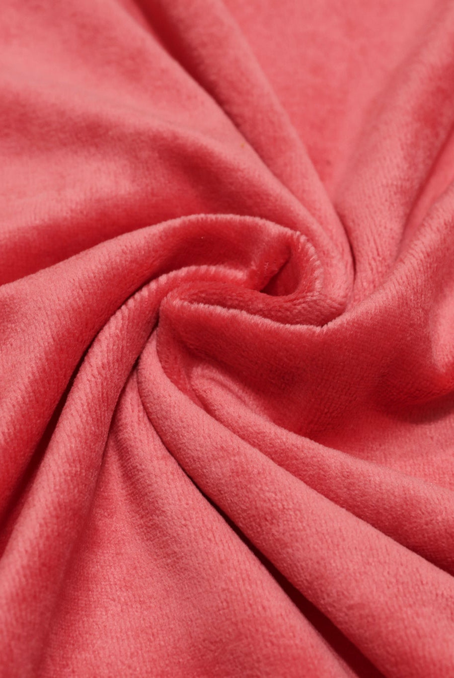 Coral Terry Cloth Knit Fabric - Boho Fabrics - French Terry Solid Knit