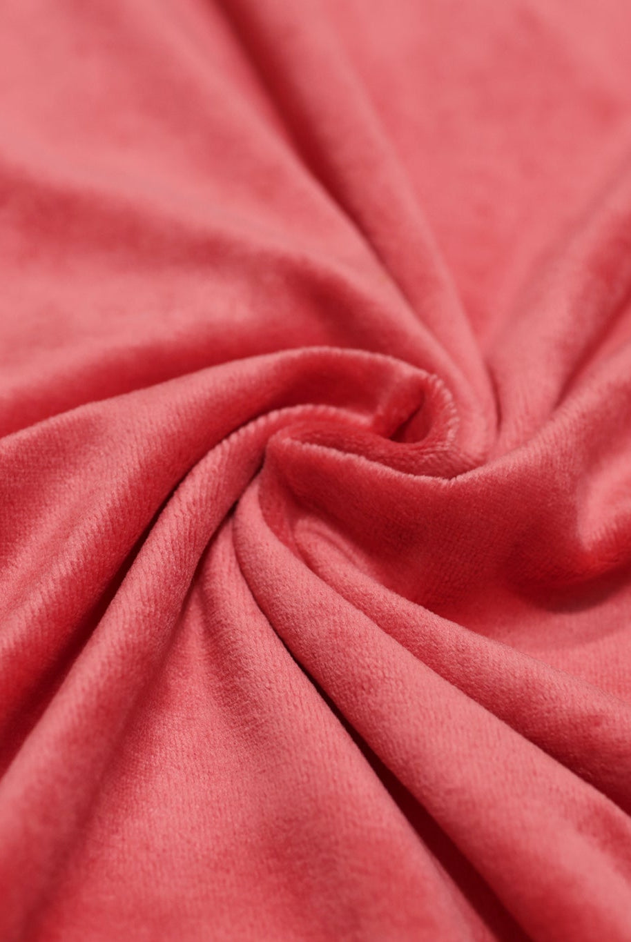 Coral Terry Cloth Knit Fabric - Boho Fabrics - French Terry Solid Knit