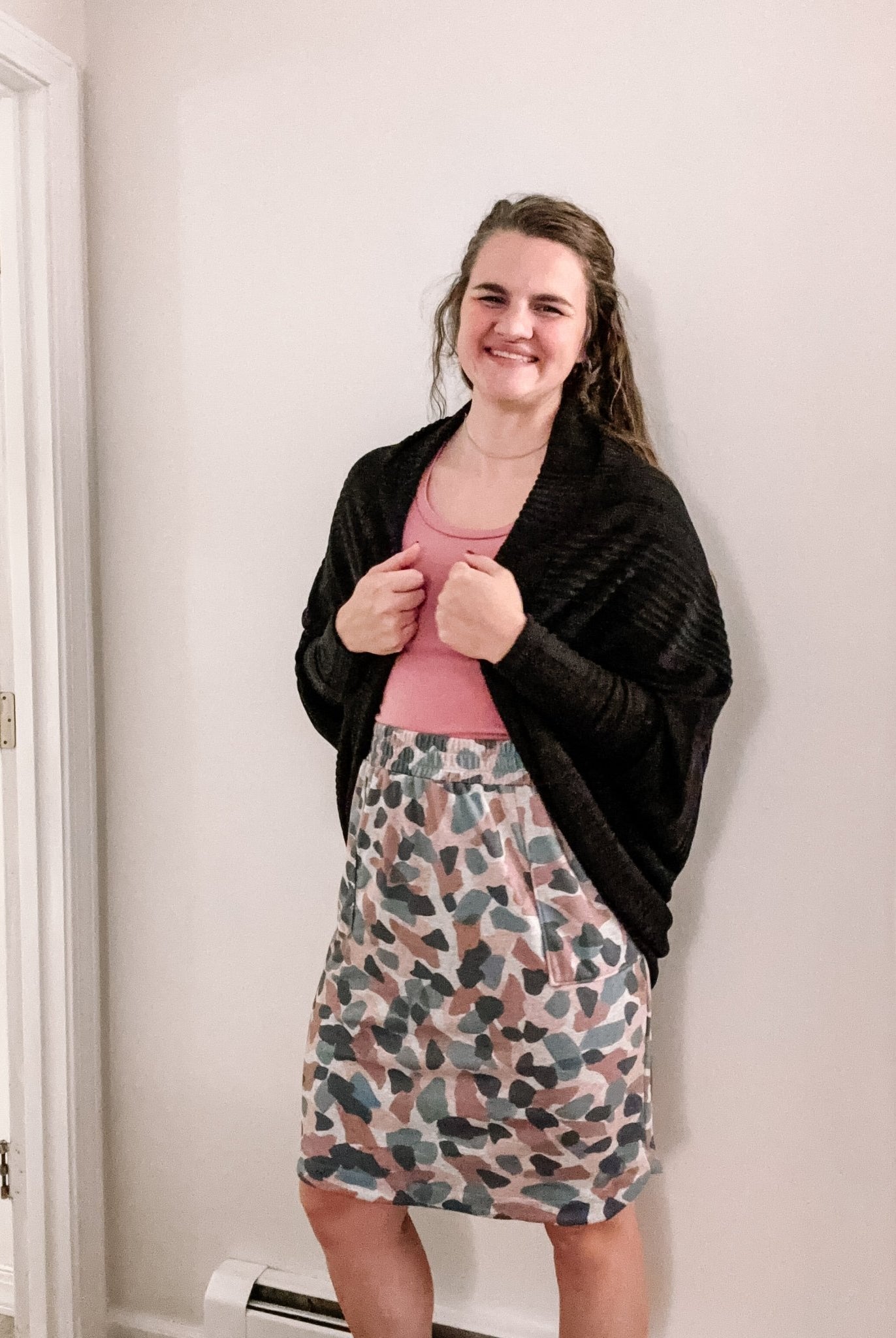 Cozy Stripe, Brushed Rib Knit in Black - Boho Fabrics - Rib Solid, Knit Fabric