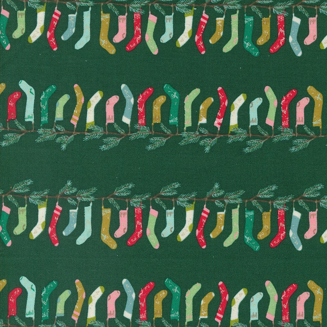 Cozy Wonderland in Pine by Moda - 100% Cotton Quilting Fabric - 45592 23 - Boho Fabrics - Quilting Cotton, Woven