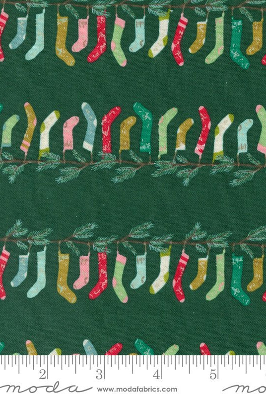 Cozy Wonderland in Pine by Moda - 100% Cotton Quilting Fabric - 45592 23 - Boho Fabrics - Quilting Cotton, Woven