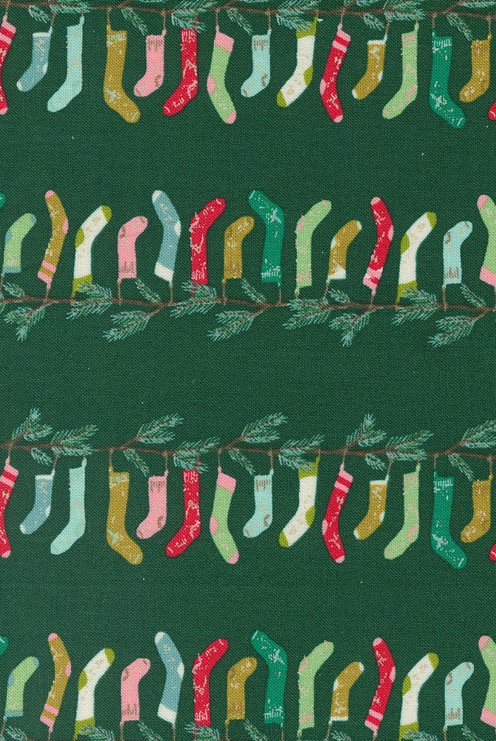 Cozy Wonderland in Pine by Moda - 100% Cotton Quilting Fabric - 45593 23 - Boho Fabrics - Quilting Cotton, Woven