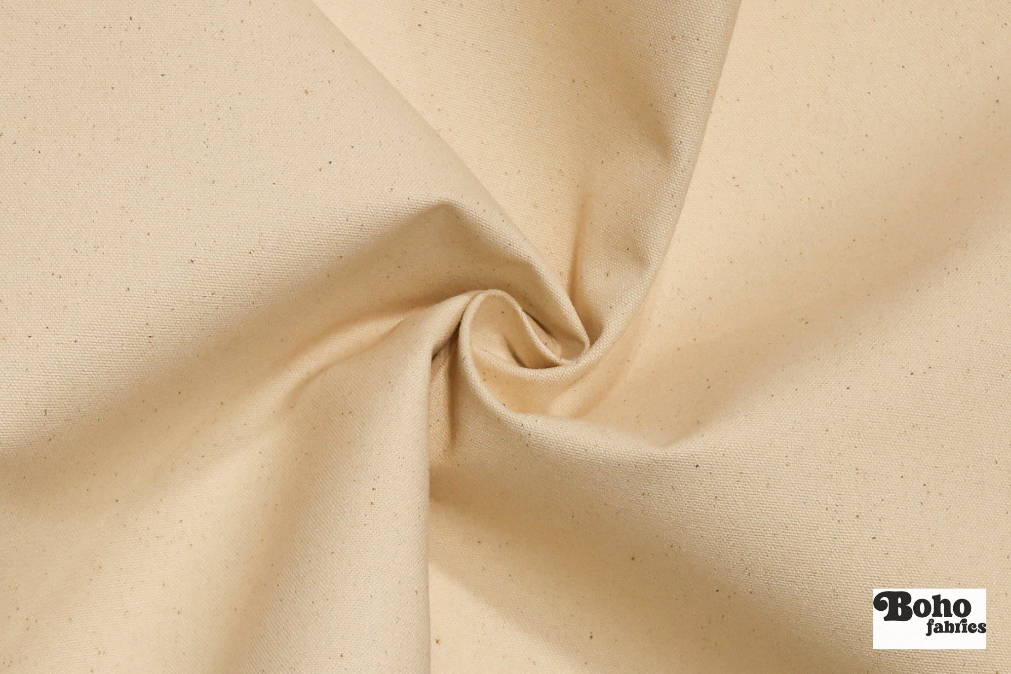 Cream, Deadstock Cotton Duck Canvas Woven Fabric - Boho Fabrics - Canvas Fabric
