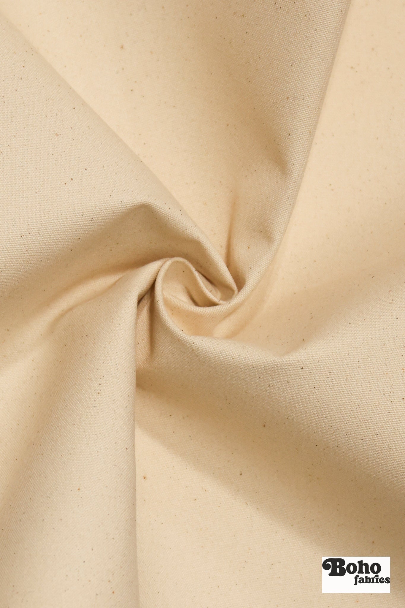 Cream, Deadstock Cotton Duck Canvas Woven Fabric - Boho Fabrics - Canvas Fabric