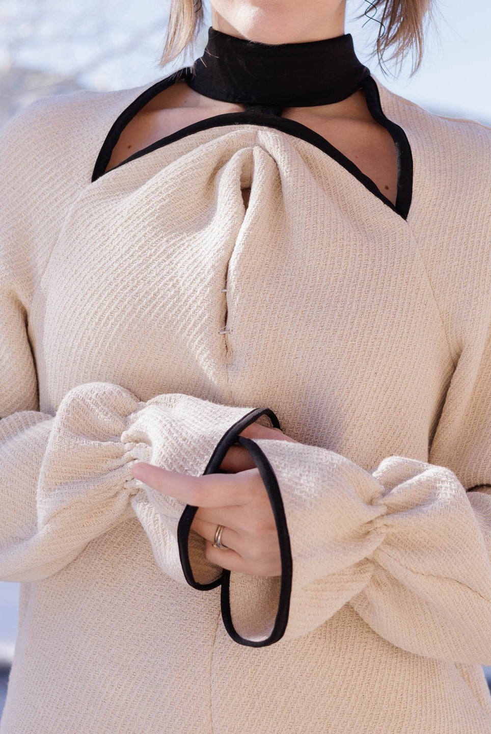Cream Stone, Thick Twill Woven Fabric - Boho Fabrics - Woven, Fabric