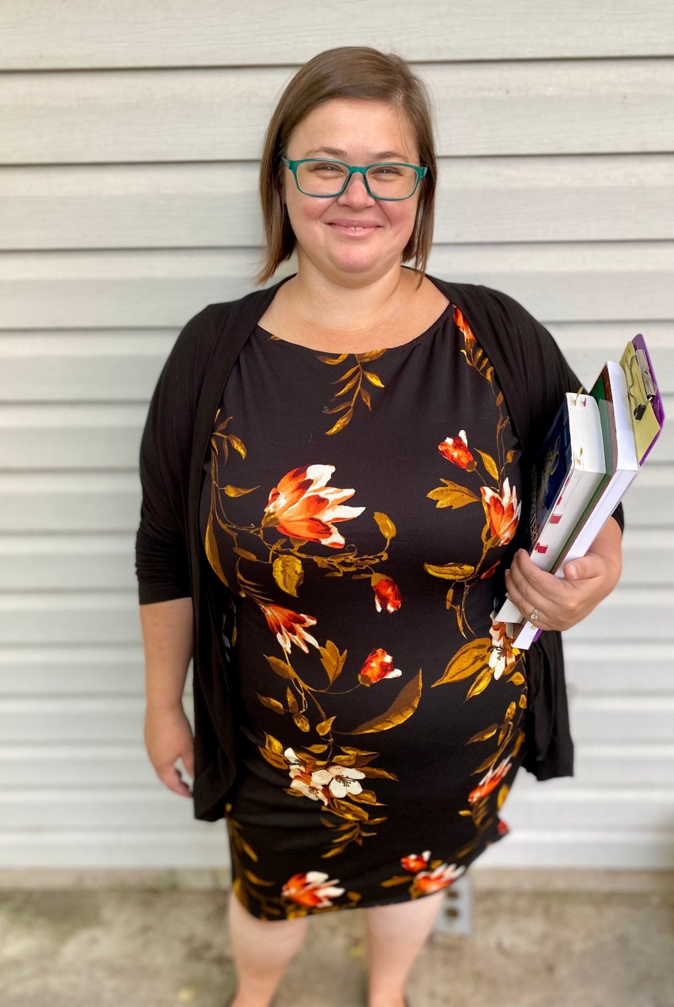 Crocus & Magnolias on Black, Scuba Crepe Knit. SCU-119-BLK - Boho Fabrics