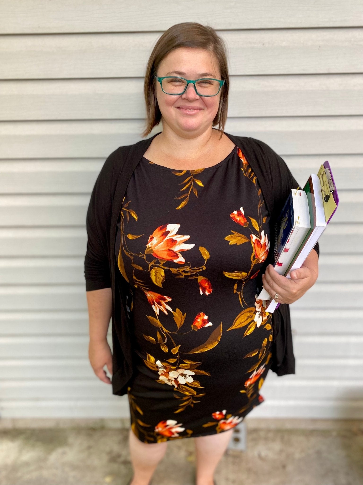 Crocus & Magnolias on Black, Scuba Crepe Knit. SCU-119-BLK - Boho Fabrics