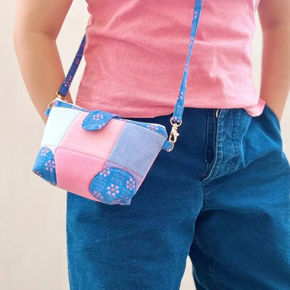 Crossbody Pouchette Kit, Hardware Included! - Boho Fabrics -