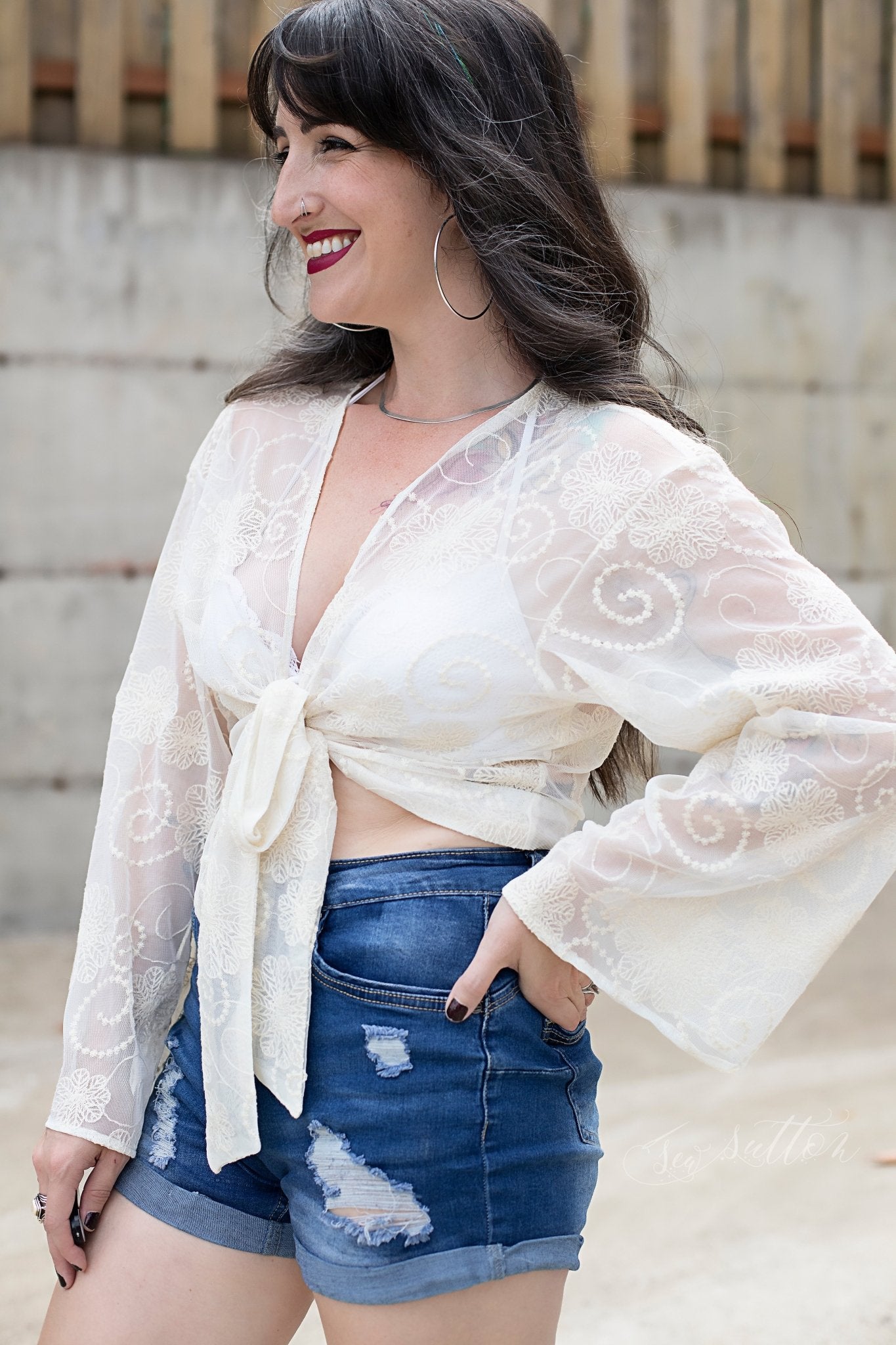 Dahlia Swirls, Ivory Embroidered Mesh. Special Occasion Fabric. - Boho Fabrics - Special Occasion Fabric