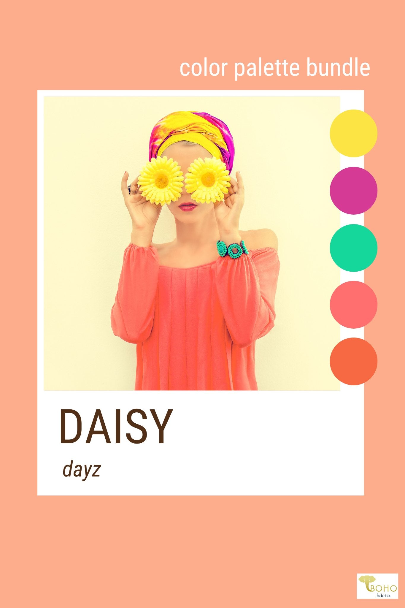 Daisy Dayz, Mystery Color Palette Box. - Boho Fabrics - Fabric Bundles