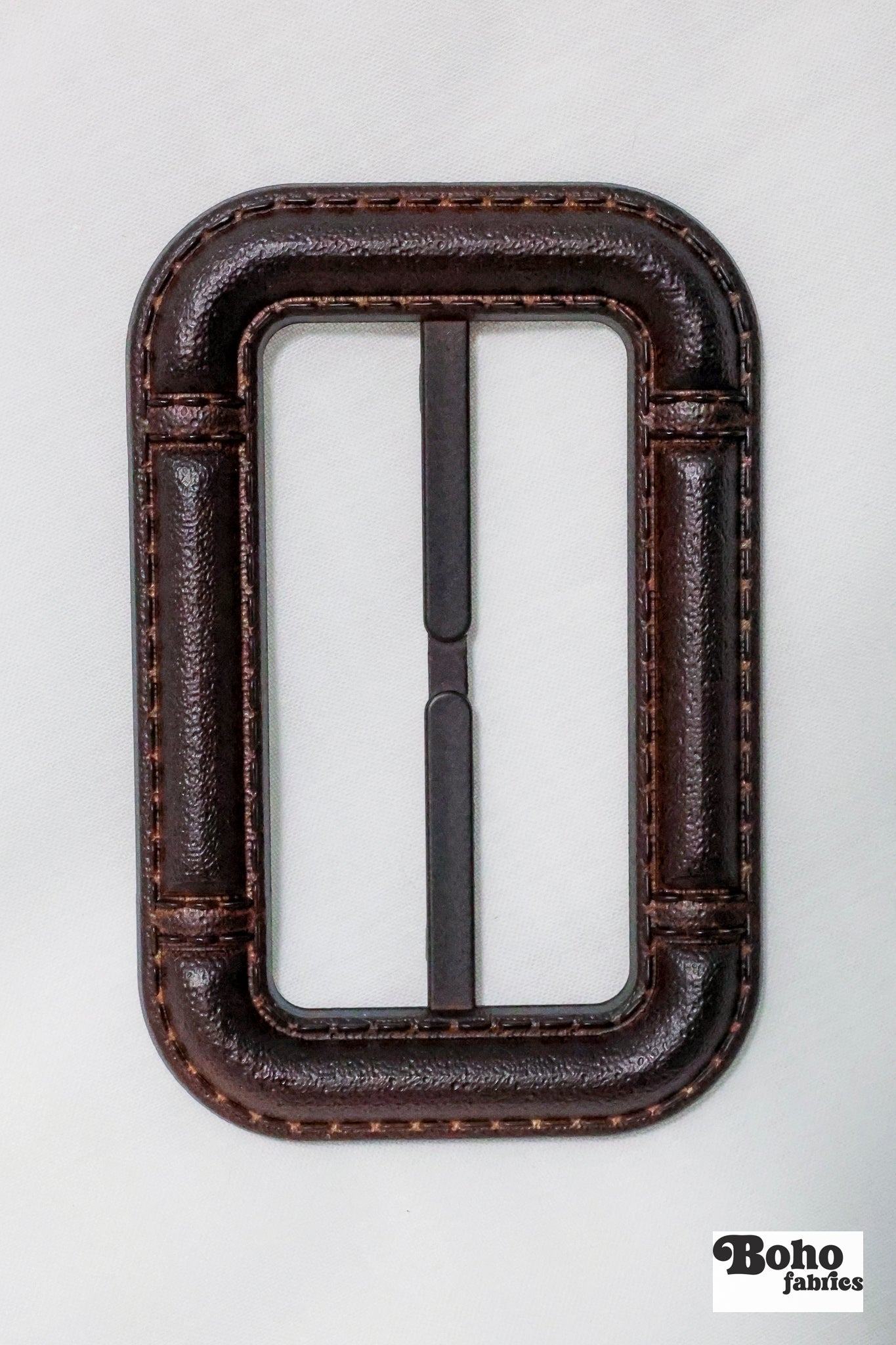 Dark Brown Faux Leather - Look Slide – 2.75" Opening - Boho Fabrics - Bag Hardware