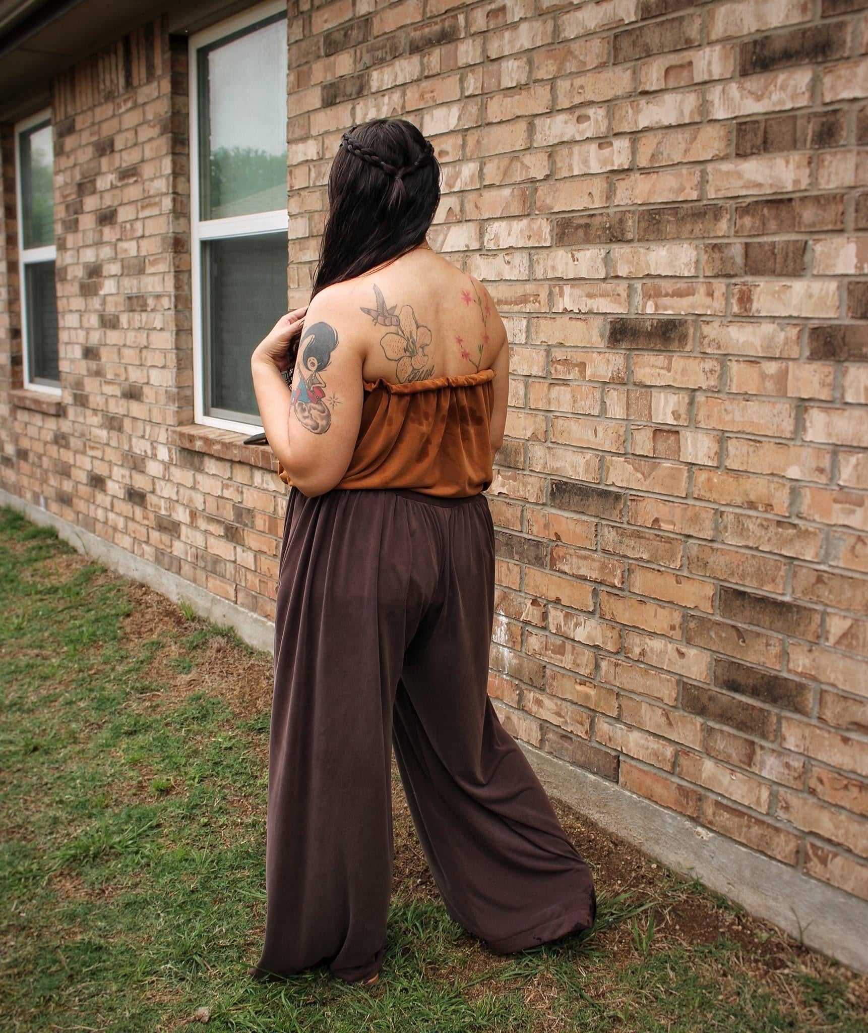 Dark Chocolate, Solid Cupro Knit Fabric - Boho Fabrics - Cupro, Knit Fabric