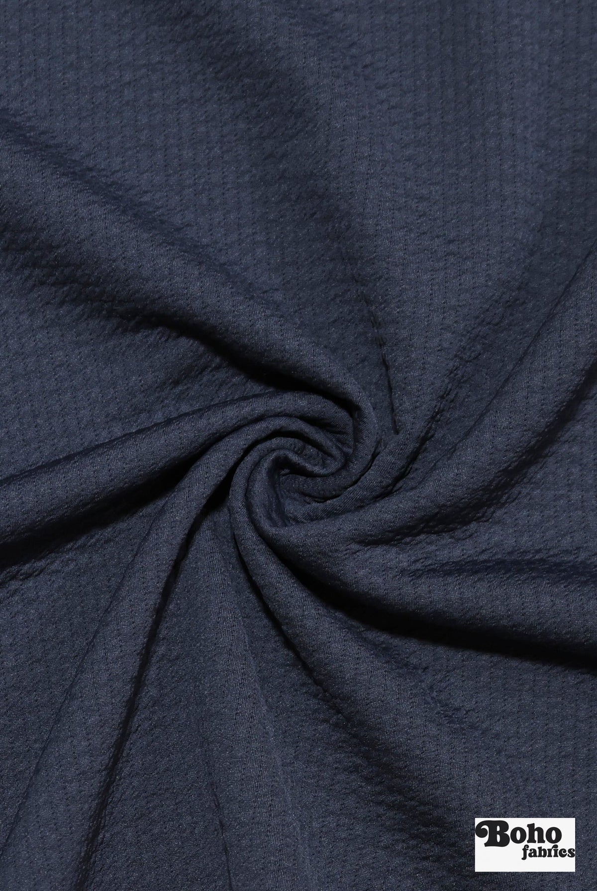 Dark Navy, Polartec Power Air. Insulating Eco-Friendly, Performance Knit Fabric - Boho Fabrics - Performance Fabrics