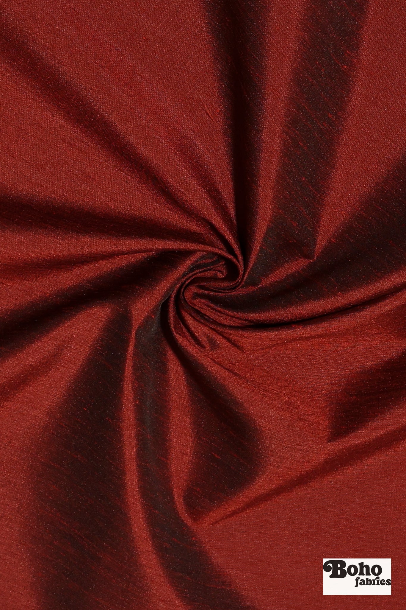 Dark Red Slub Satin Woven Fabric - Boho Fabrics - Special Occasion Fabric