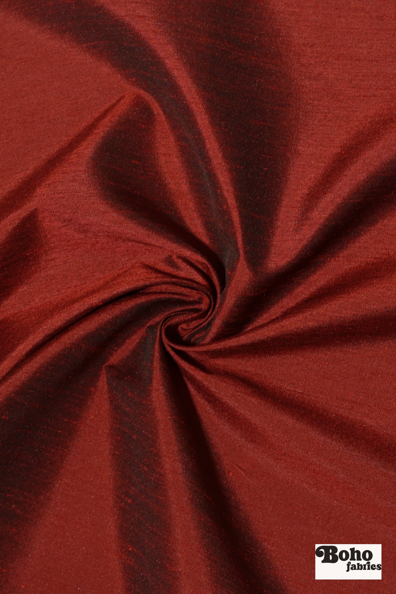 Dark Red Slub Satin Woven Fabric - Boho Fabrics - Special Occasion Fabric