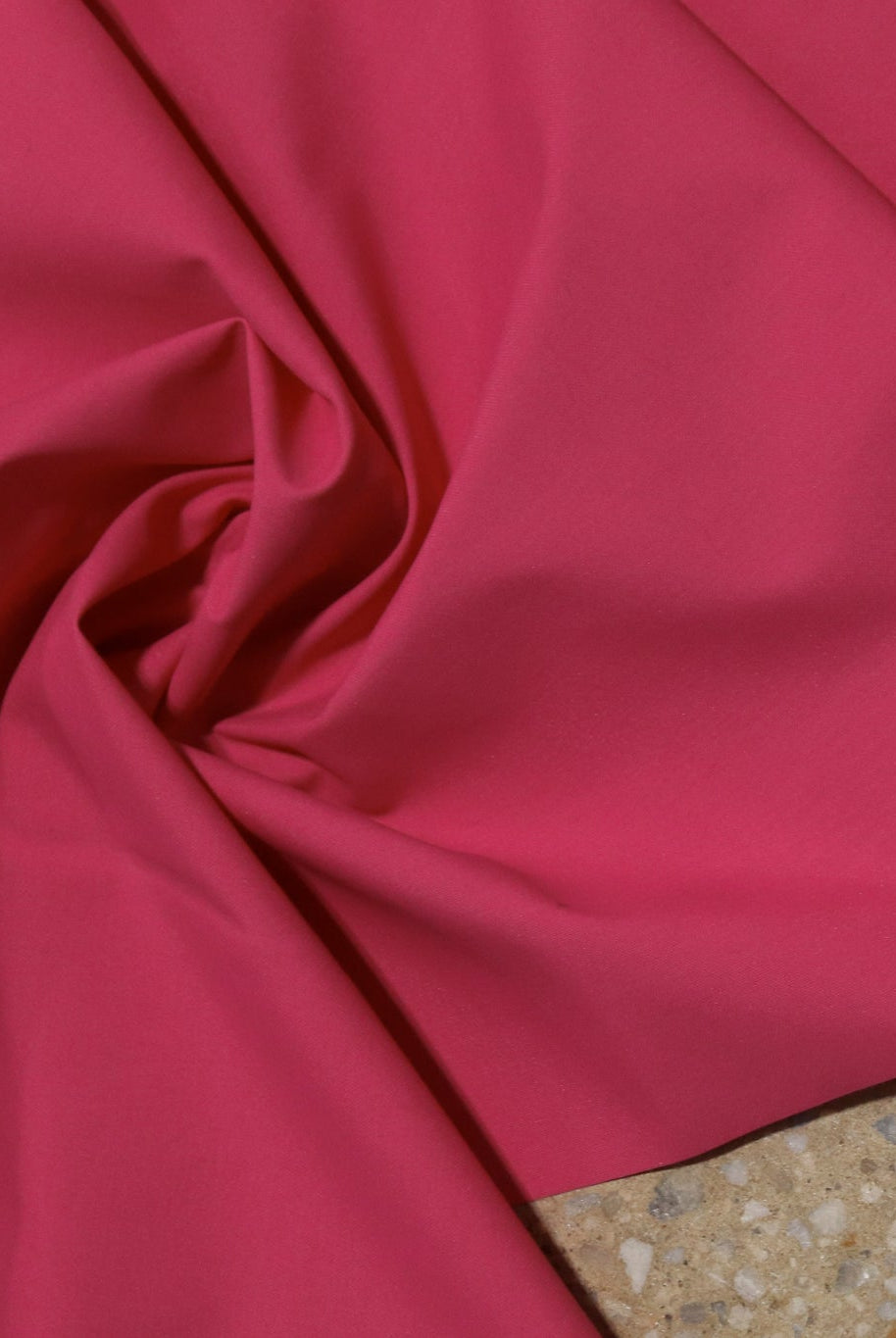 Deep Carnation Pink Lightweight Cordura Nylon Fabric — Water - Resistant Designer Deadstock - Boho Fabrics - Performance Fabric, Woven