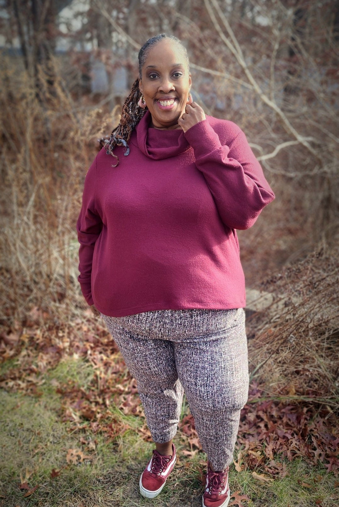 Deep Currant Red, Solid Brushed Sweater Knit Fabric - Boho Fabrics - Sweater Solids, Knit Fabric