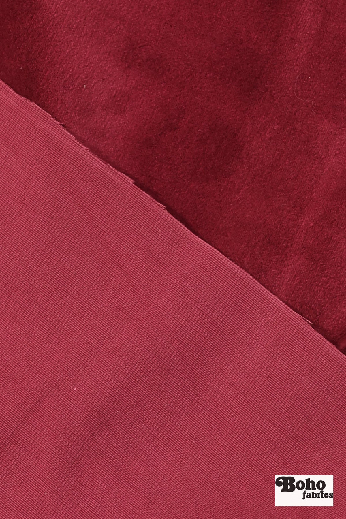 Deep Magenta, Velveteen Woven Fabric - Boho Fabrics - Home Dec. & Upholstery Fabric