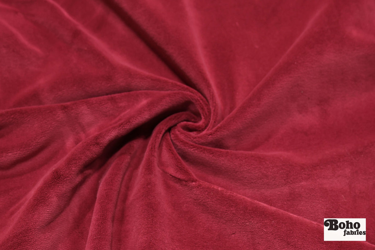 Deep Magenta, Velveteen Woven Fabric - Boho Fabrics - Home Dec. & Upholstery Fabric