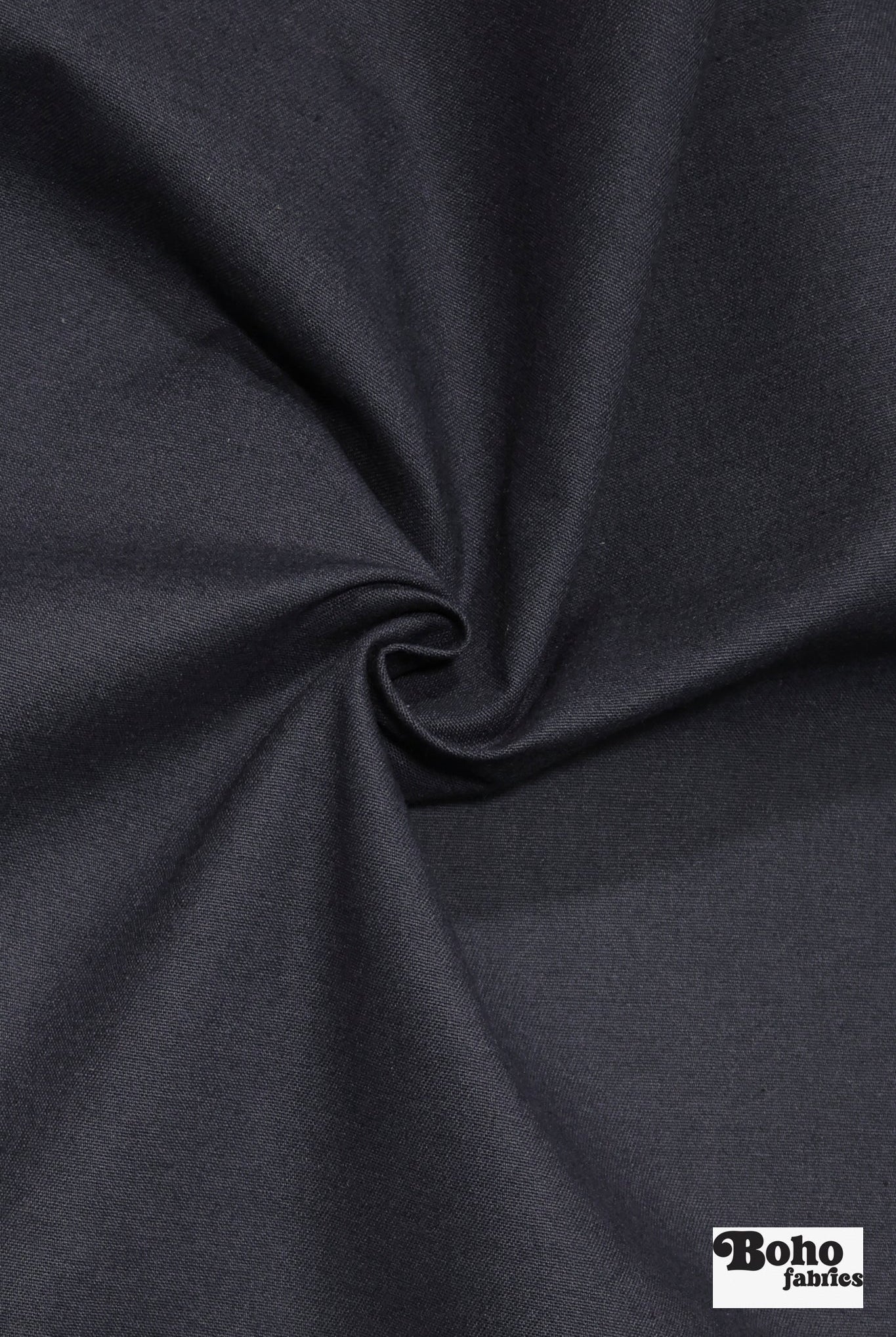 Deep Nautical Blue, Deadstock Cotton Canvas Woven Fabric - Boho Fabrics - Canvas Fabric