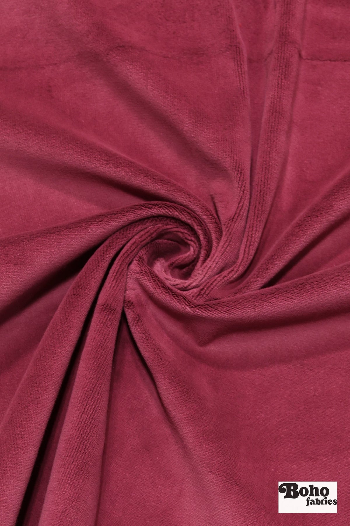 Deep Raspberry, Velveteen Woven Fabric - Boho Fabrics - Home Dec. & Upholstery Fabric