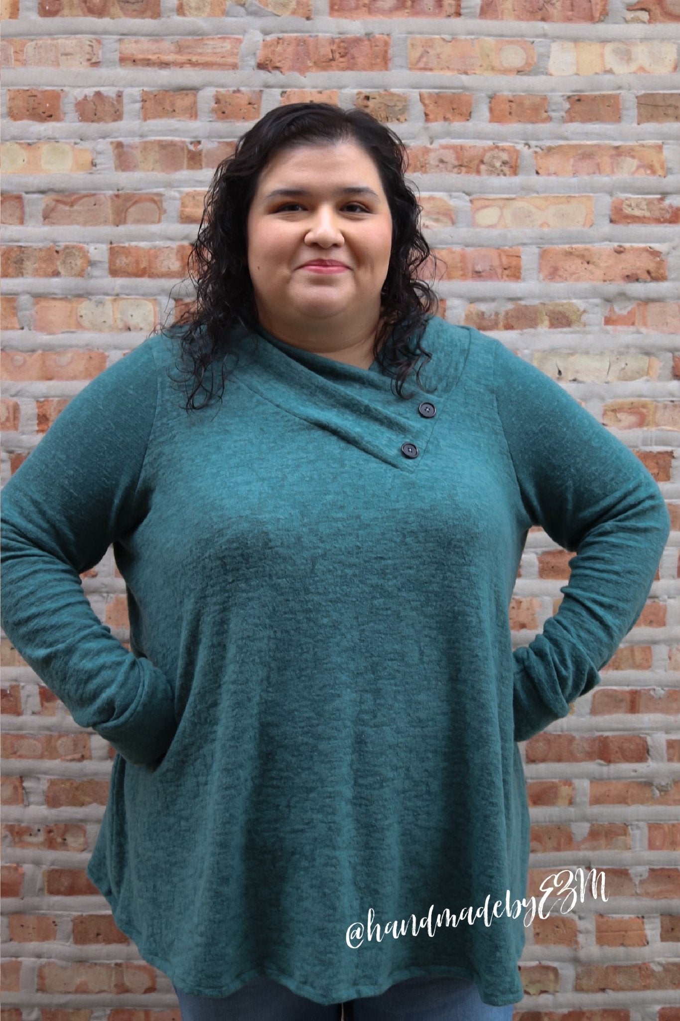 Deep Spruce Green, Solid Brushed Sweater Knit Fabric - Boho Fabrics - Sweater Solids, Knit Fabric