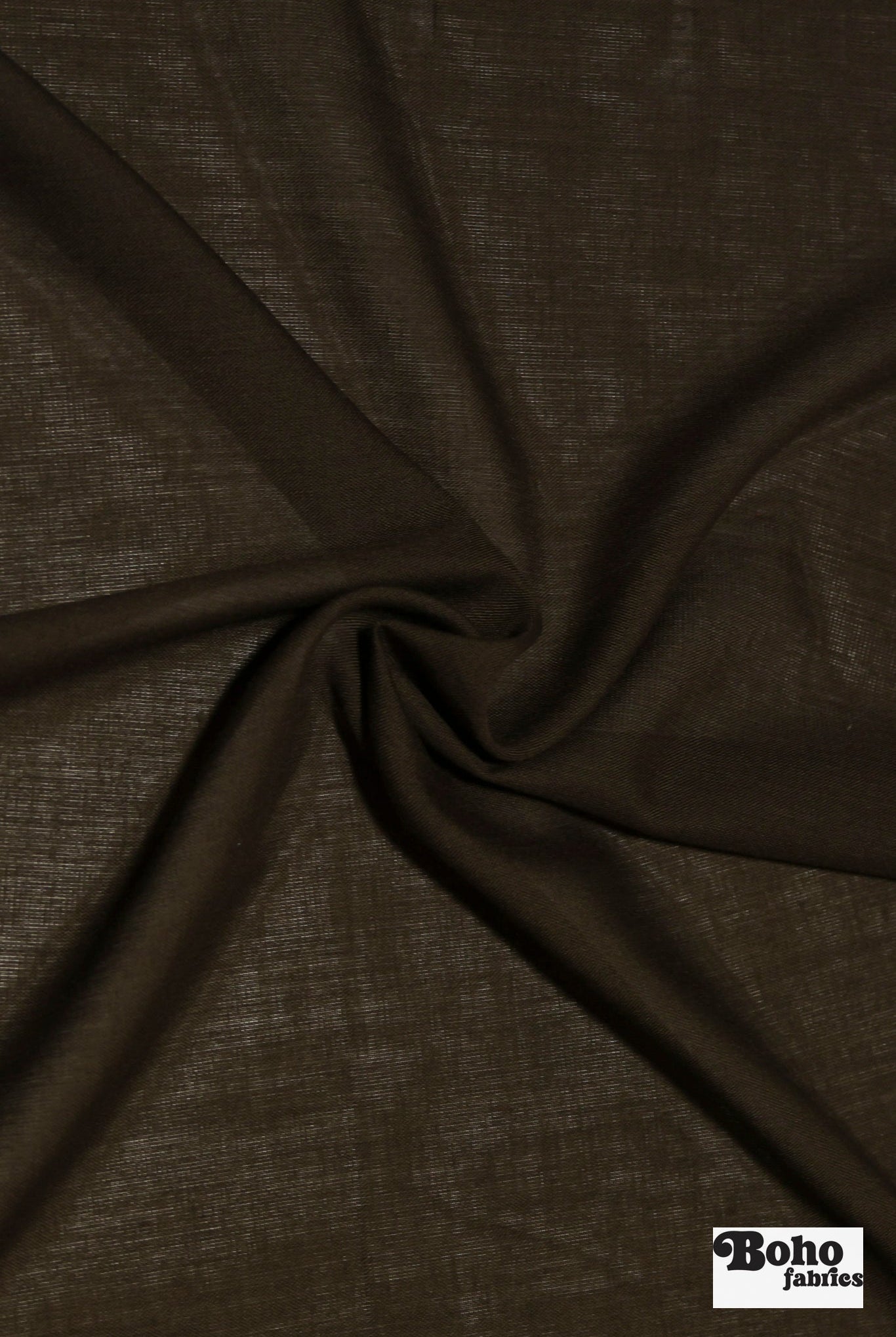 Deep Umber, Voile Woven Fabric - Boho Fabrics - Woven, Fabric