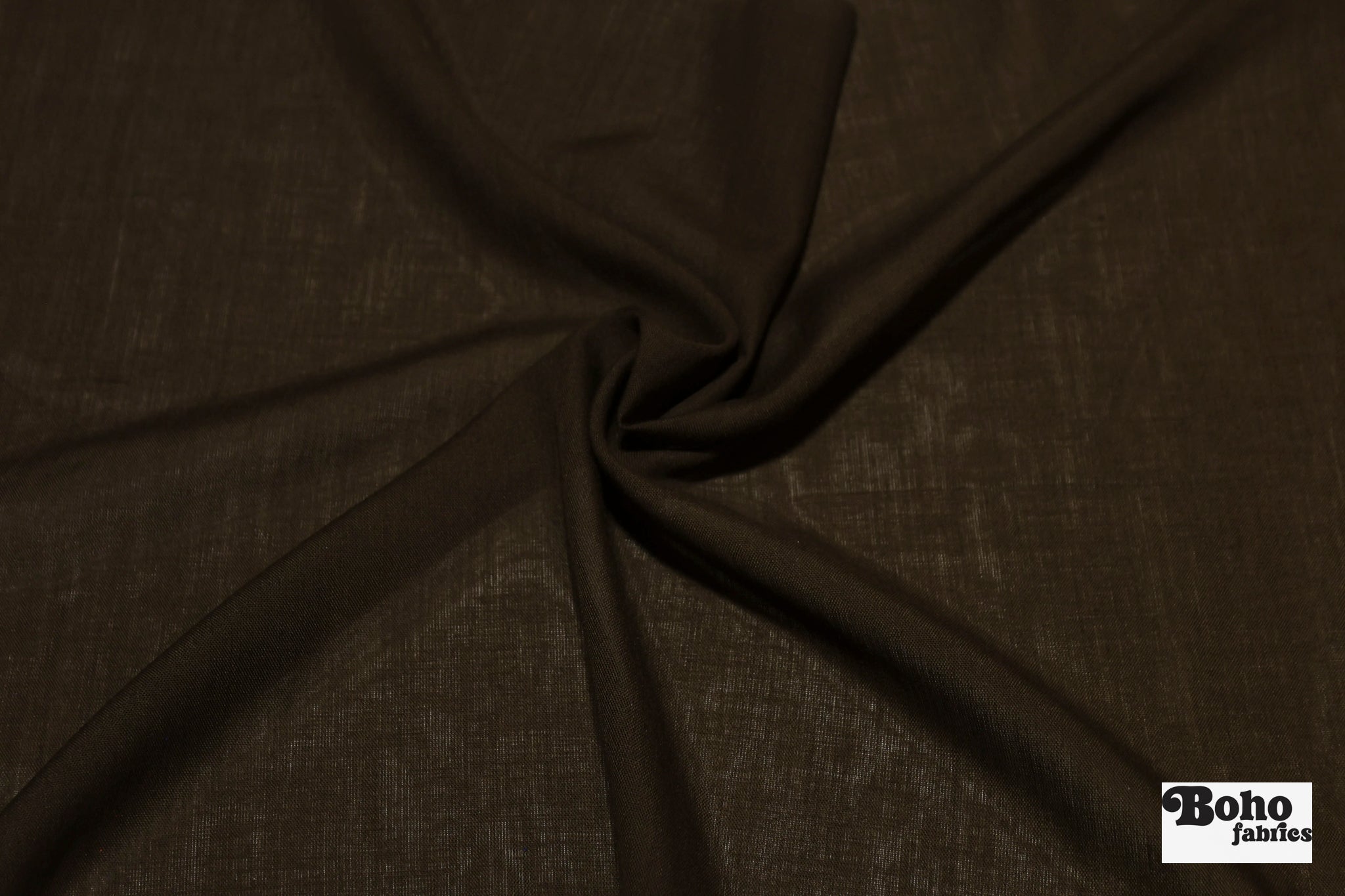 Deep Umber, Voile Woven Fabric - Boho Fabrics - Woven, Fabric