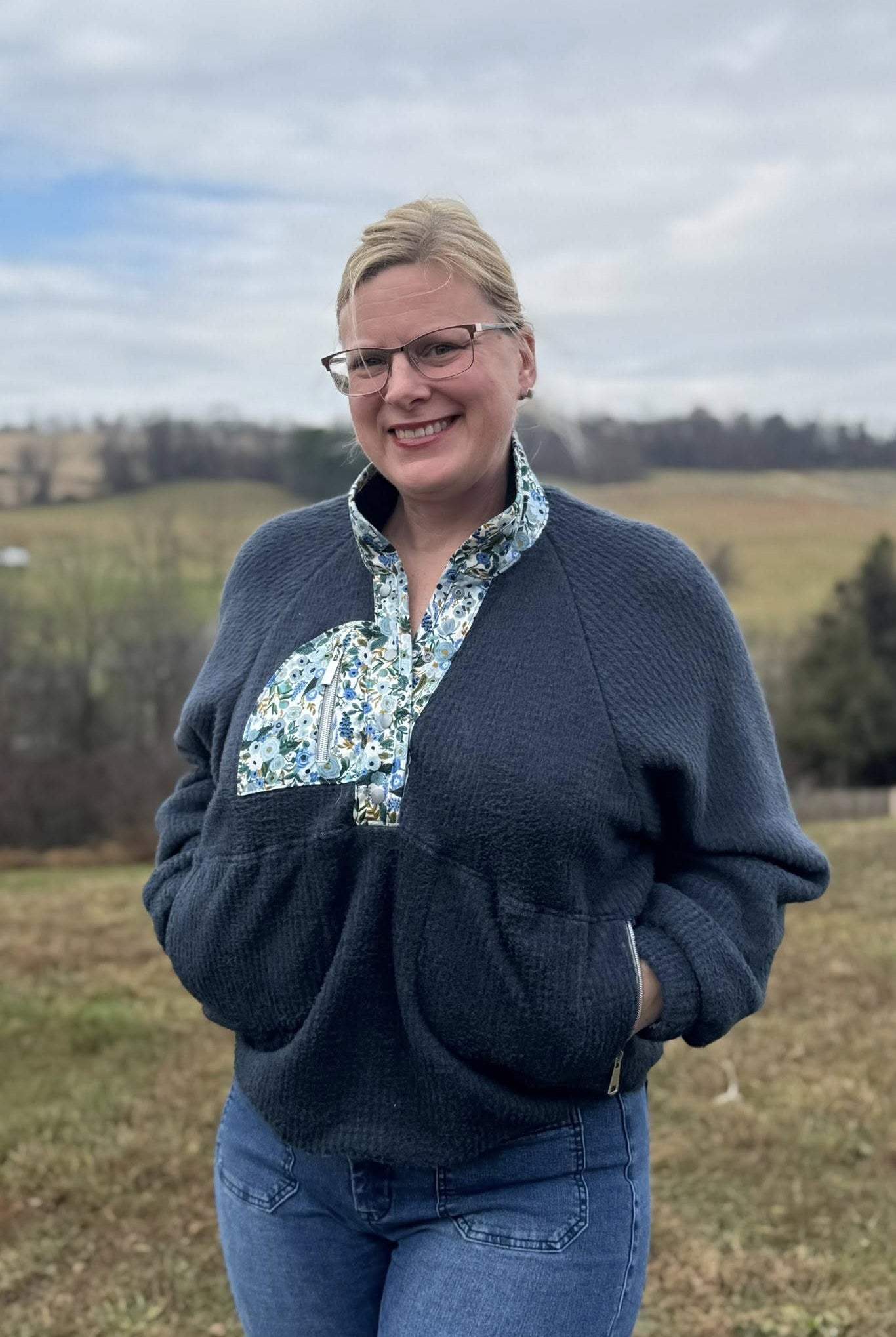 Denim Blue Heather, High Loft Fleece Fabric by Polartec - Boho Fabrics - Performance Fabrics