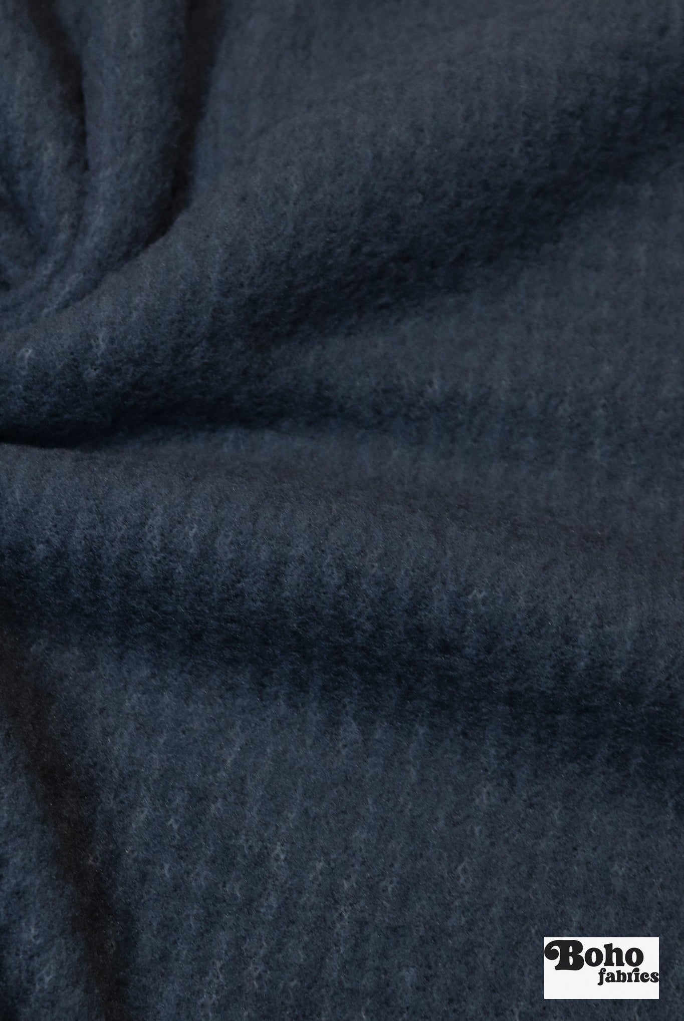 Denim Blue Heather, High Loft Fleece Fabric by Polartec - Boho Fabrics - Performance Fabrics