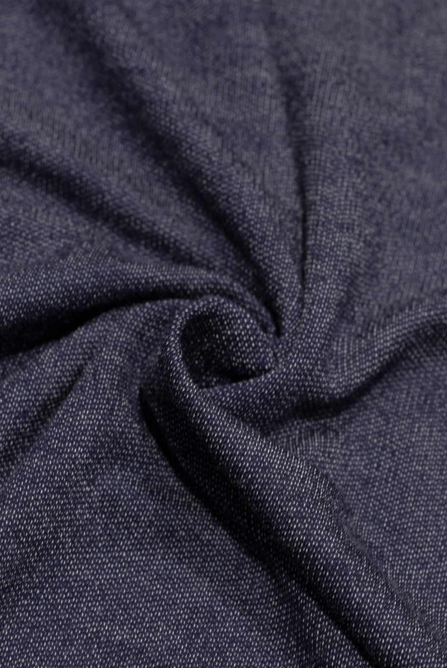 Denim Style French Terry Knit Fabric - Boho Fabrics - French Terry Solid Knit