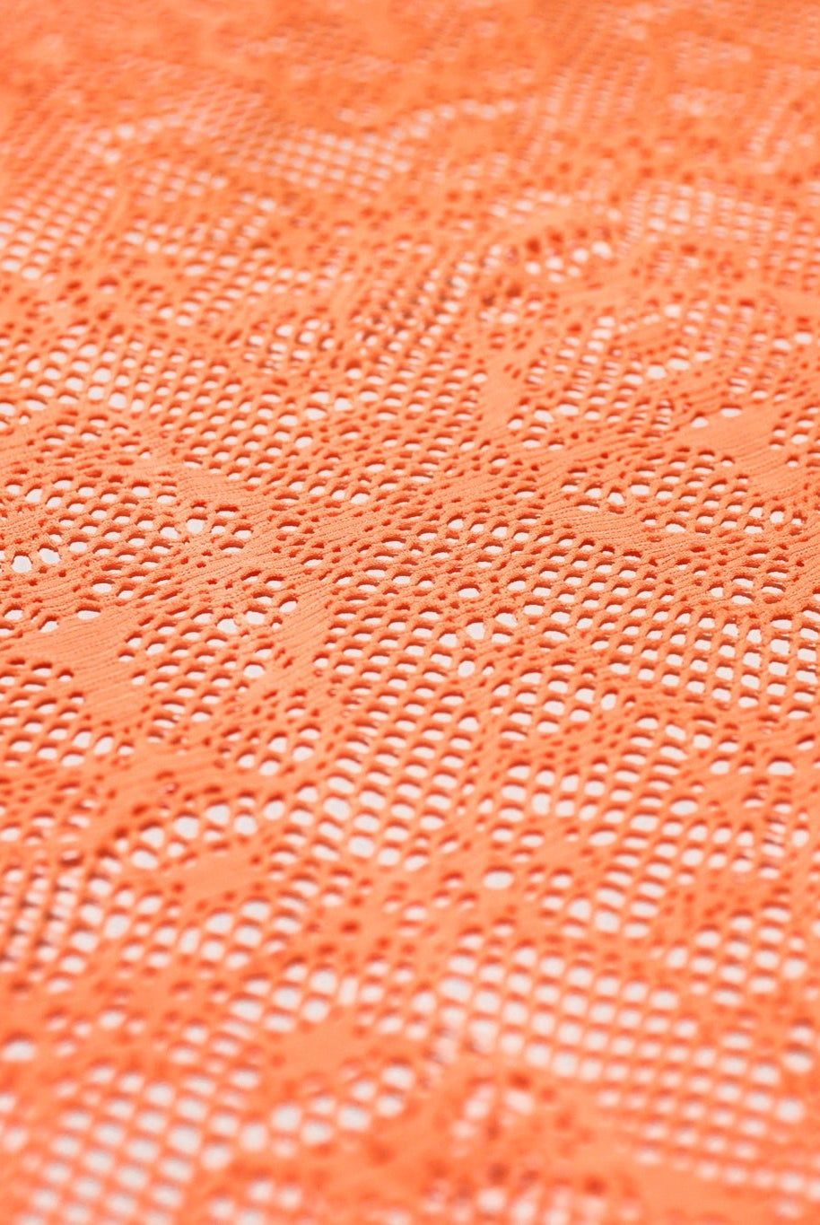 Desert Relic in Light Tangerine, Stretch Lace Fabric - Boho Fabrics - Stretch Lace Fabric