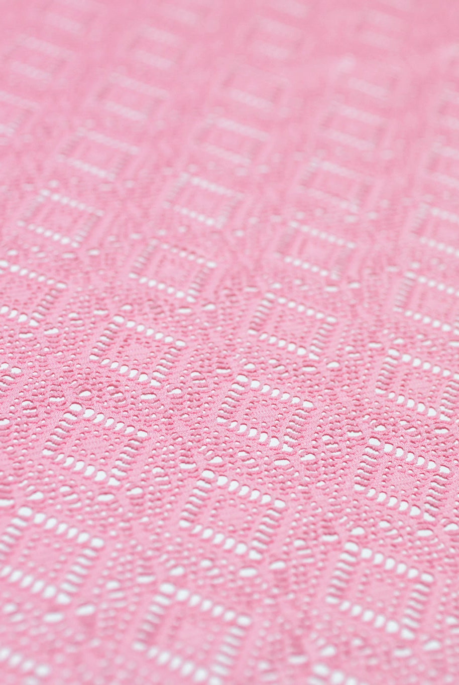 Diamond Eyes in Light Pink, Stretch Lace Fabric - Boho Fabrics - Stretch Lace Fabric