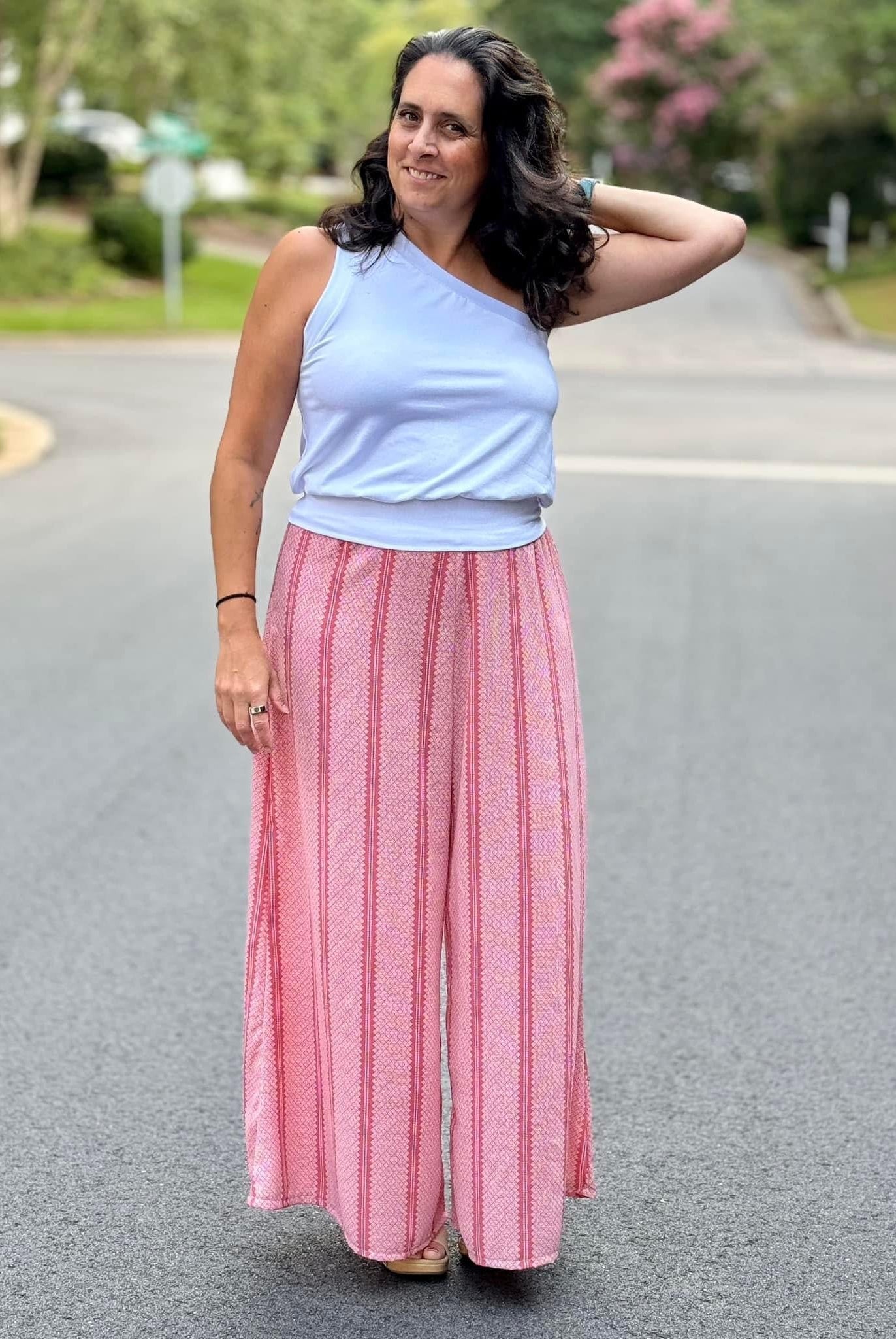 Diamond Luxe in Pink, Georgette Woven Fabric - Boho Fabrics - Georgette, Woven